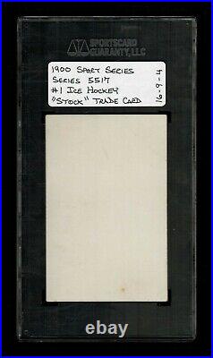SGC 3.5 STOCK CARD ICE HOCKEY 1900 Victorian Trade HIGHEST EVER by SGC or PSA
