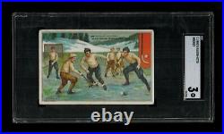 SGC 3 KAISER OTTO ICE HOCKEY Victorian Trade Card HIGHEST GRADED by SGC or PSA
