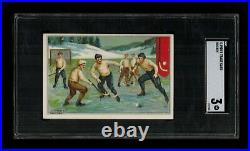 SGC 3 STOCK CARD ICE HOCKEY 1900 Victorian Trade (2nd HIGHEST by SGC or PSA)