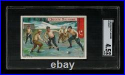 SGC 4.5 THE 1913 ICE HOCKEY Victorian Trade Card HIGHEST GRADED by SGC or PSA