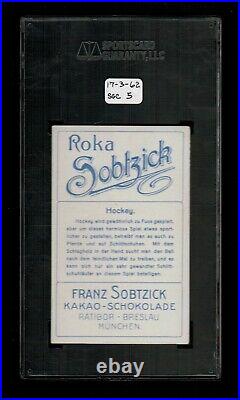 SGC 5 ROKA ICE HOCKEY Victorian Trade Card THE HIGHEST EVER GRADED by SGC or PSA