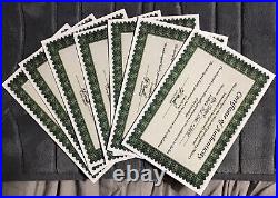 Set Of (7) autographed Miracle on Ice USA Olympic Hockey 1980 Index Cards Gold
