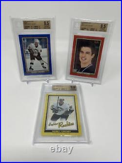 Sidney Crosby 2005-06 Beehive Yellow, Blue, & Red Rookie Card Lot all BGS 9.5