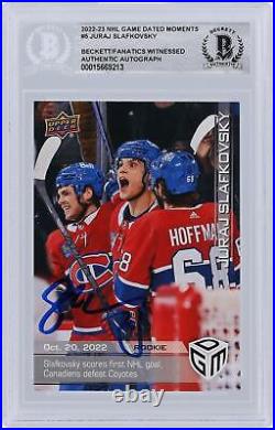 Signed Juraj Slafkovsky Canadiens Hockey Slabbed Rookie Card