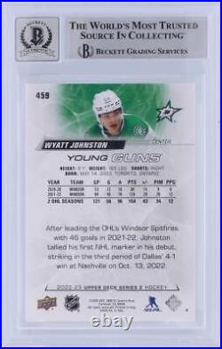Signed Wyatt Johnston Dallas Stars Hockey Slabbed Rookie Card