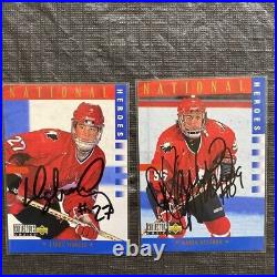UpperDeck Ice Hockey Canada National Heroes 17 autographed card JSA Nancy Drolet