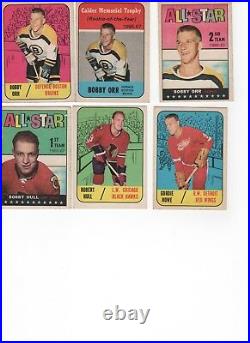Vintage TOPPS NHL 1967 1968 COMPLETE HOCKEY CARD SET WITH 3 BOBBY ORR CARDS