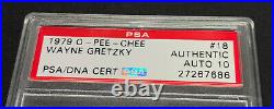 Wayne Gretzky Signed 1979 O-pee-chee Rookie Card #18 Psa/dna Gem Mint 10 Auto